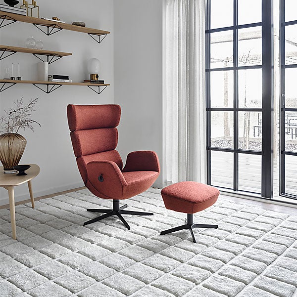 Turtle Drehsessel Stoff C Alu-Fußkreuz