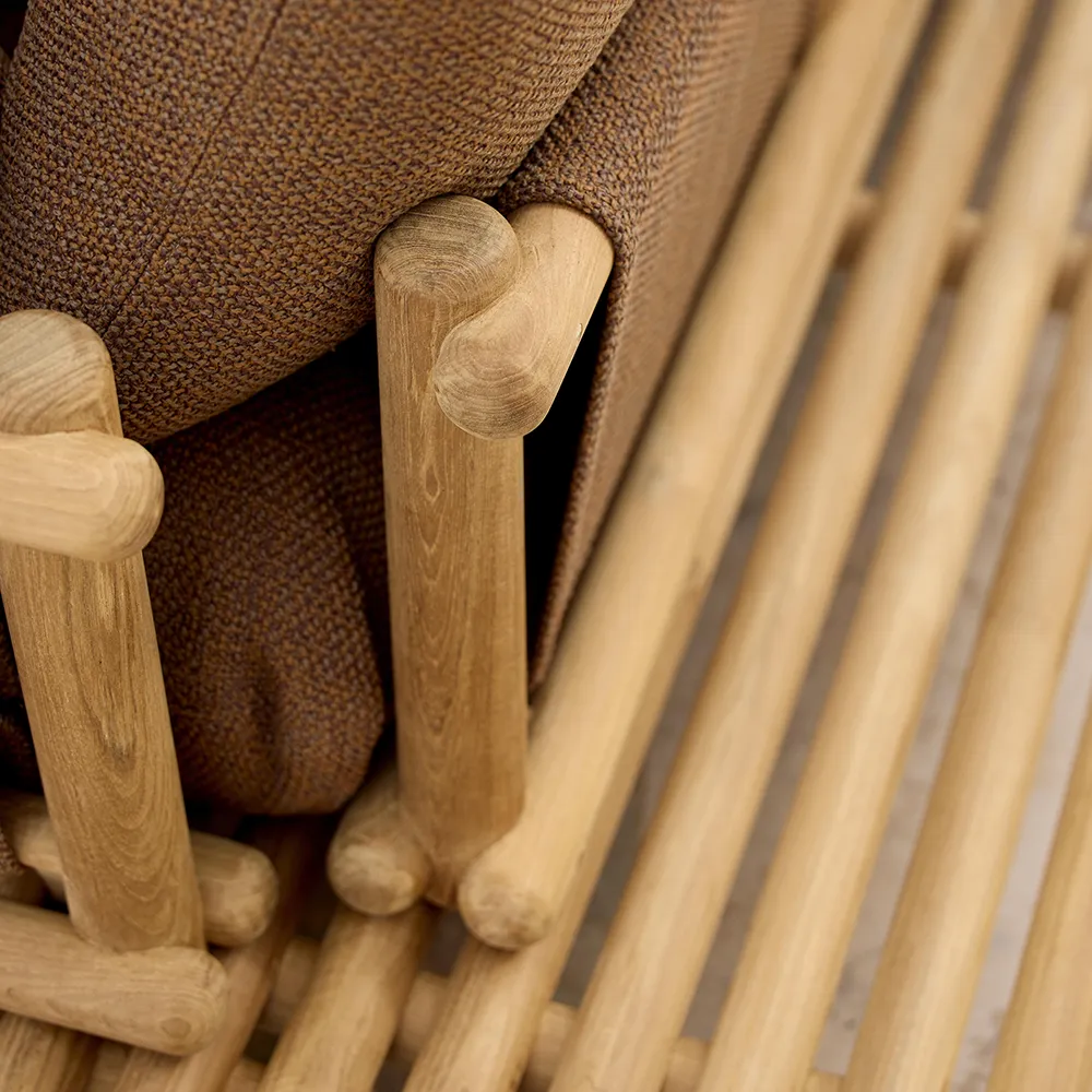 Sticks Sofa mit Chaiselongue Teak/desert sand