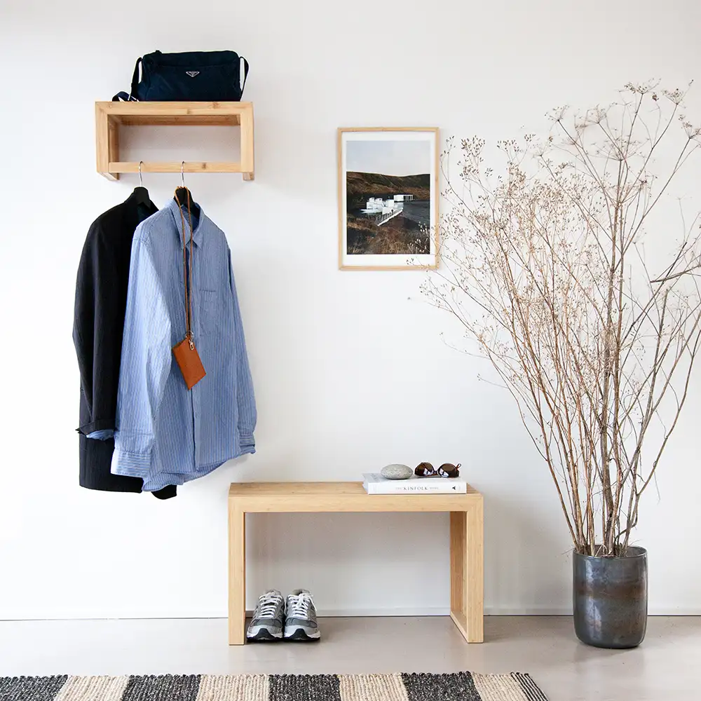 Rib Hutständer 45 cm Bambus