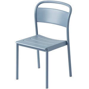 Linear Steel Esstischstuhl Pale Blue 