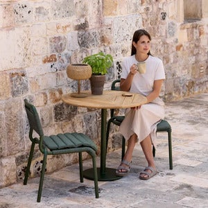 Al Dente stuhl, stapelbar m/dark green Weave Dark green