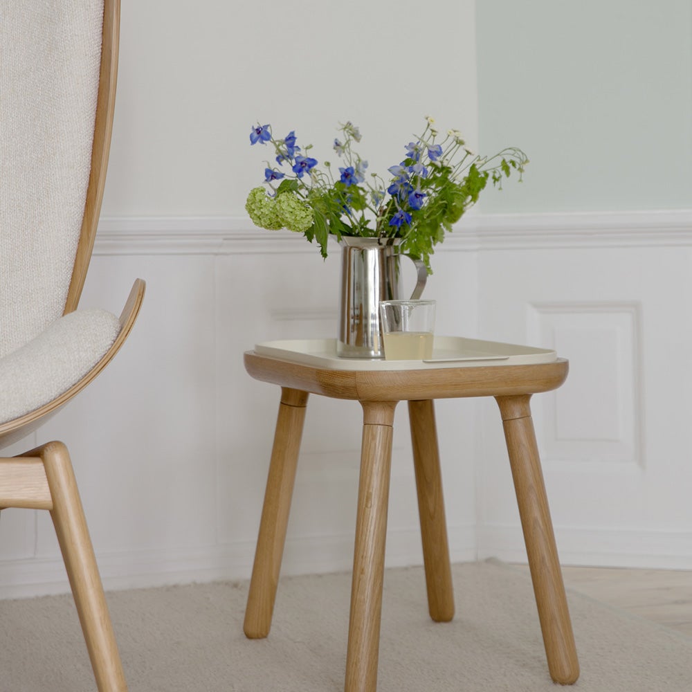 Paff Beistelltisch hoch Eiche/Pearl White