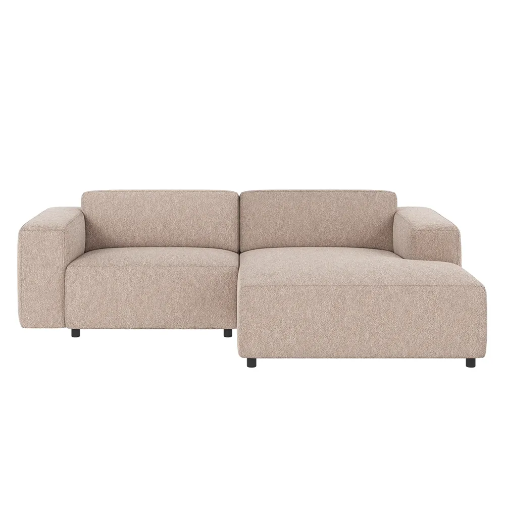 Willard Sofa 3-Sitzer mit Chaiselongue rechts Stoff Alice hellbeige