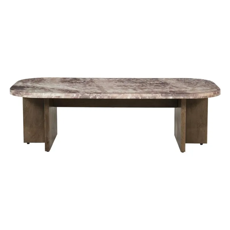 Haussmann Couchtisch 120x59x40 cm Mangoholz & Marmor Rosa