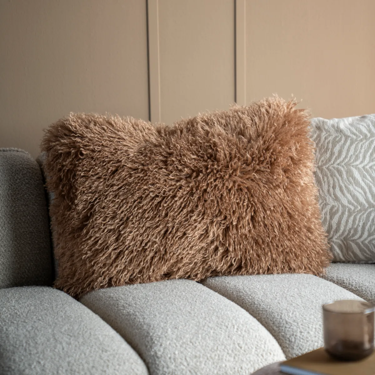 Pillow Doodly 40x60 cm - taupe 60x40x13 cm