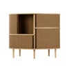 Audacious Highboard Schrank Eiche/Zuckerbraun