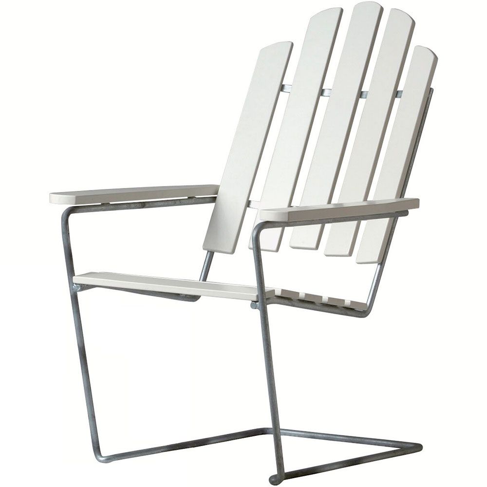 Hocker A3 Eiche weiß lackiert / Gestell feuerverzinkt