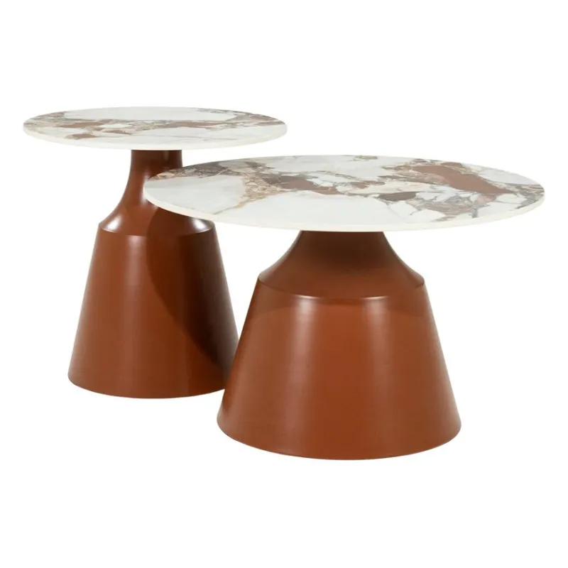 Roka ( set of 2) Couchtisch 70x70x43 cm / 50x50x50 cm braun