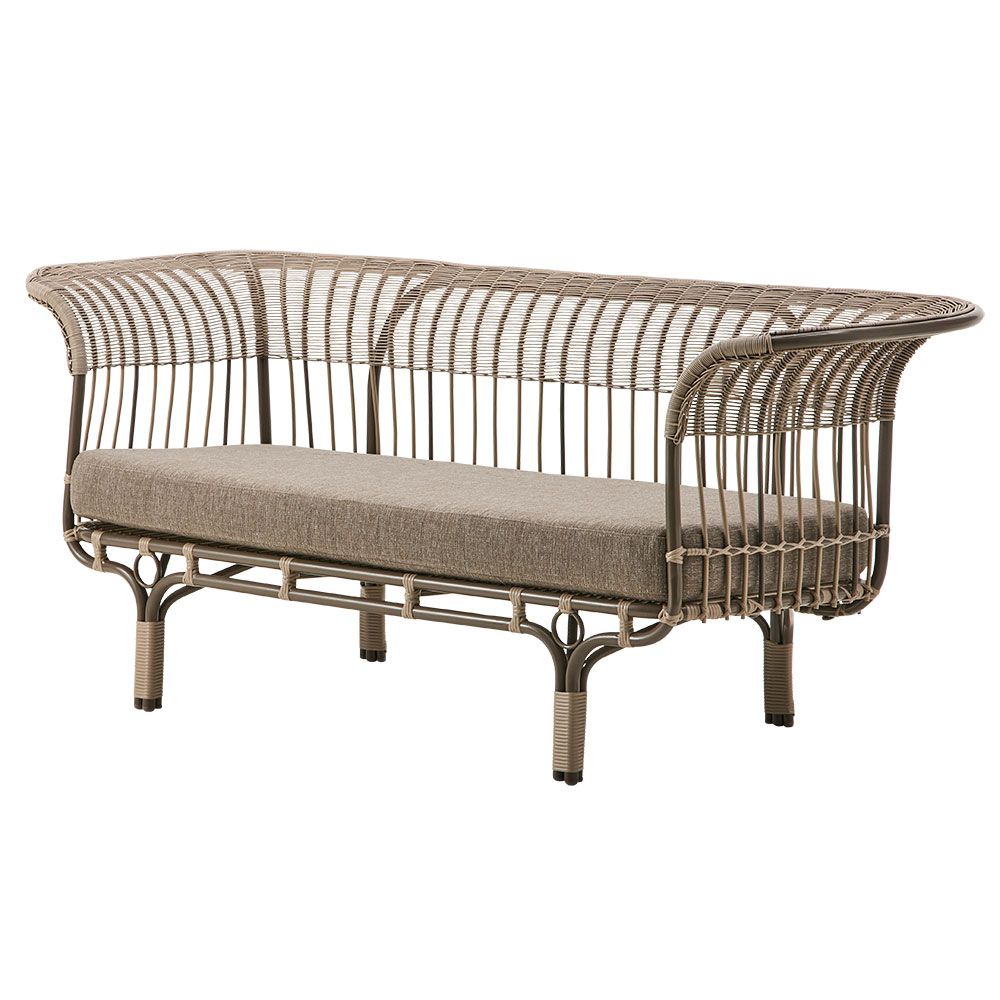 Belladonna Sofa Künstliches Rattan Moccachino