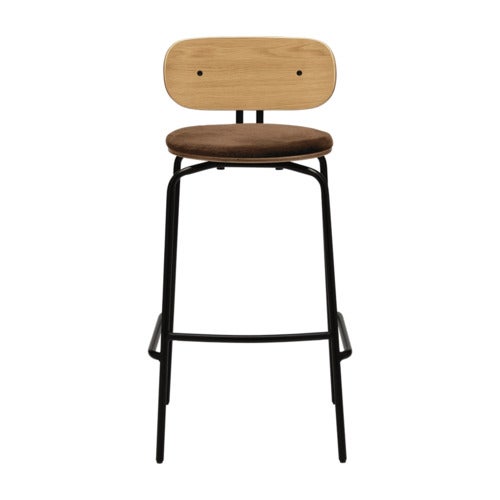 Curious Barhocker Eiche/Schwarz Teddy Brown