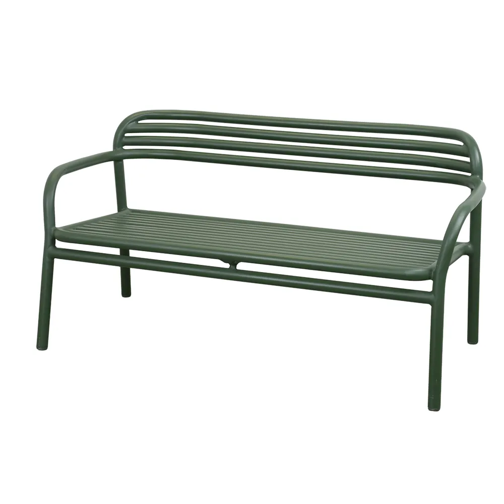 Bliss sofa, stapelbar Dark green, aluminium