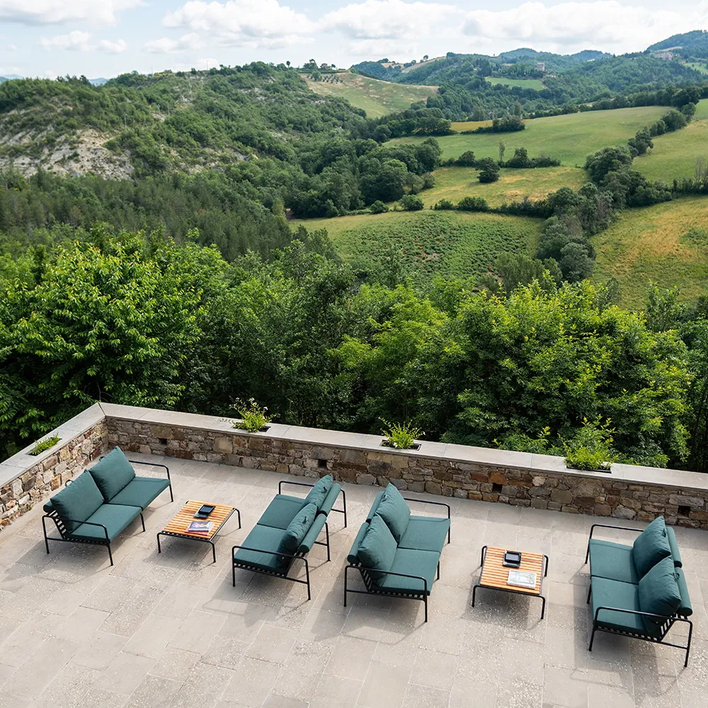 Avon 2 Sitzer Sofa Papyrus/Schwarz