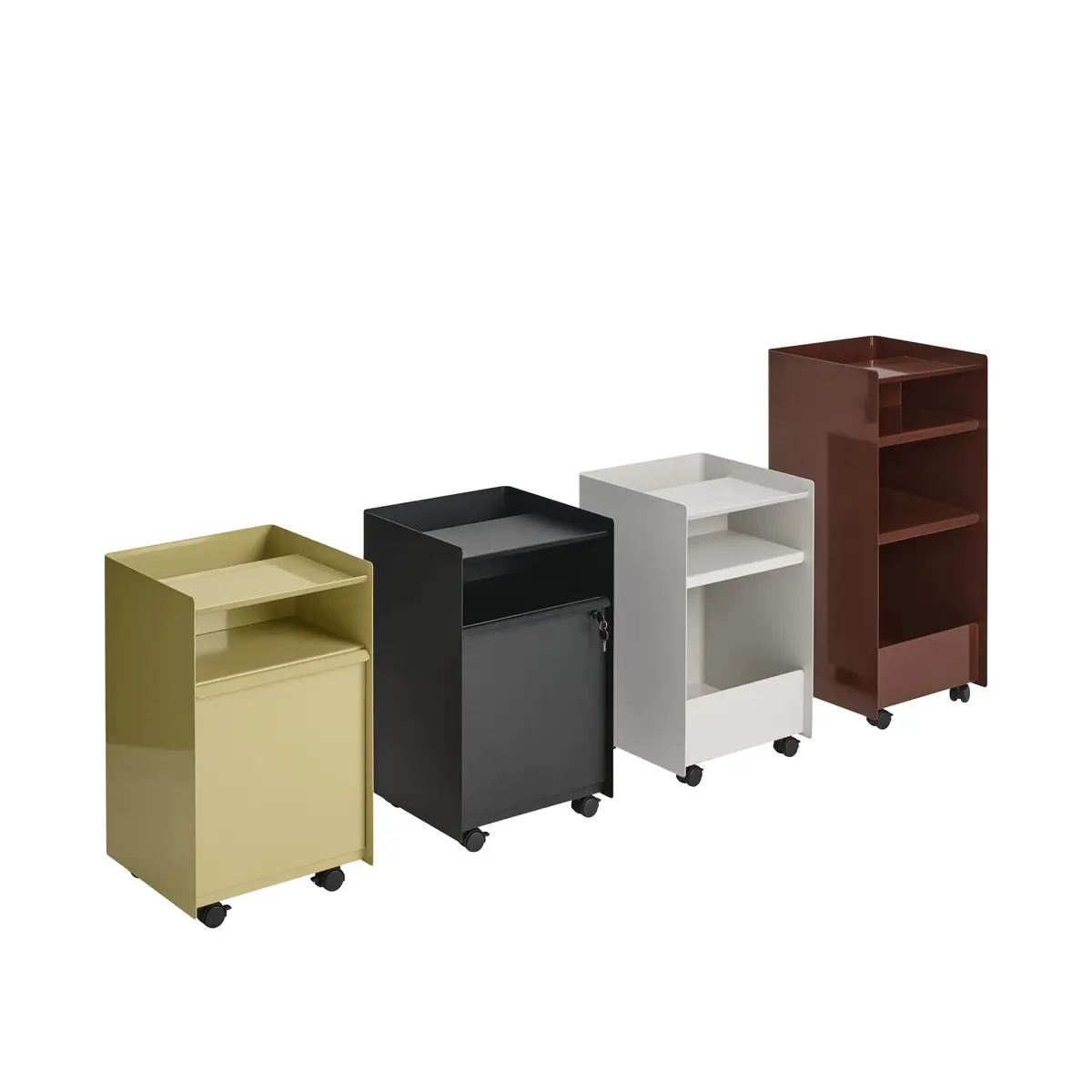 Folded Trolley mit Schublade, H 61,5 cm – Schwarz