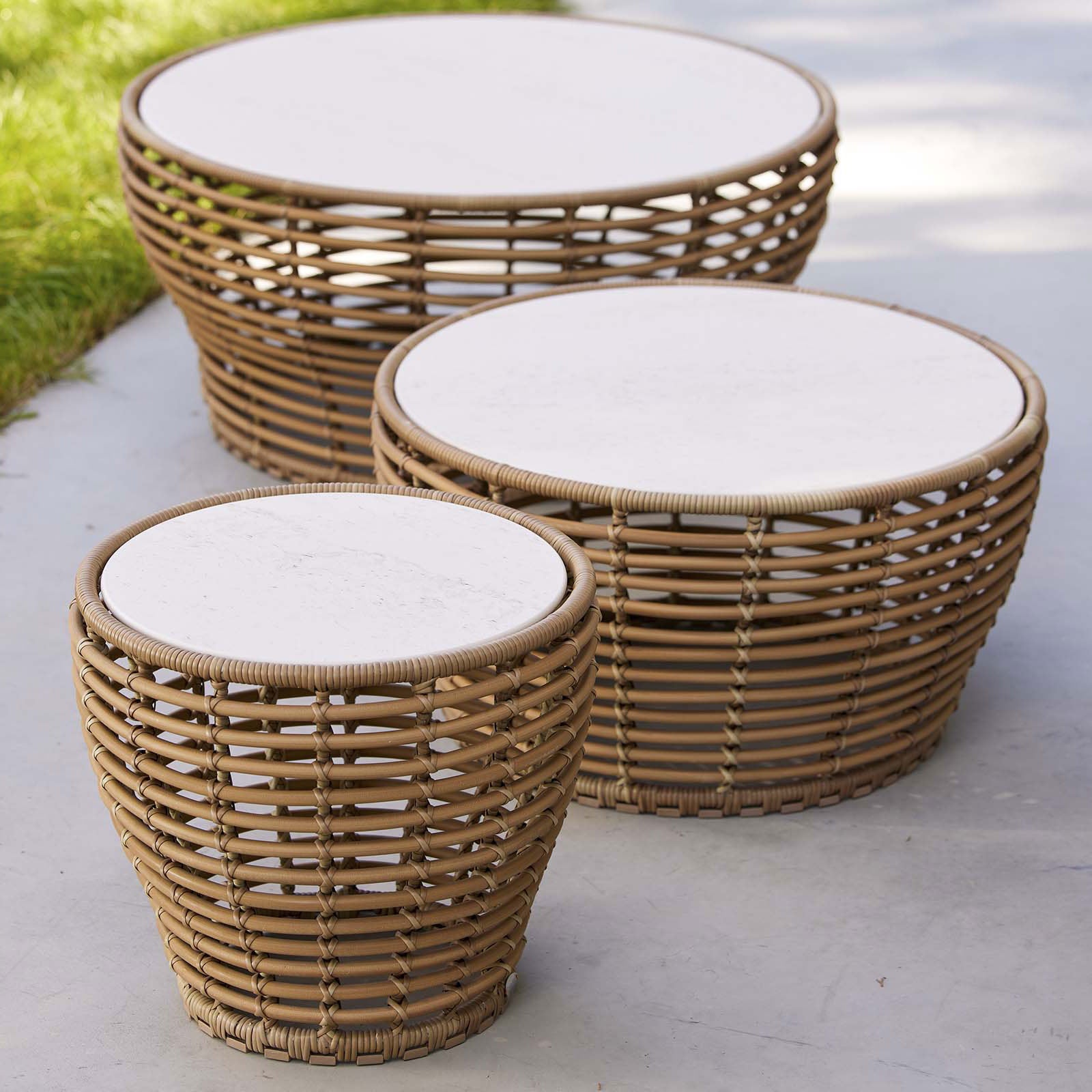 Basket Couchtisch 50 cm Künstliches Rattan