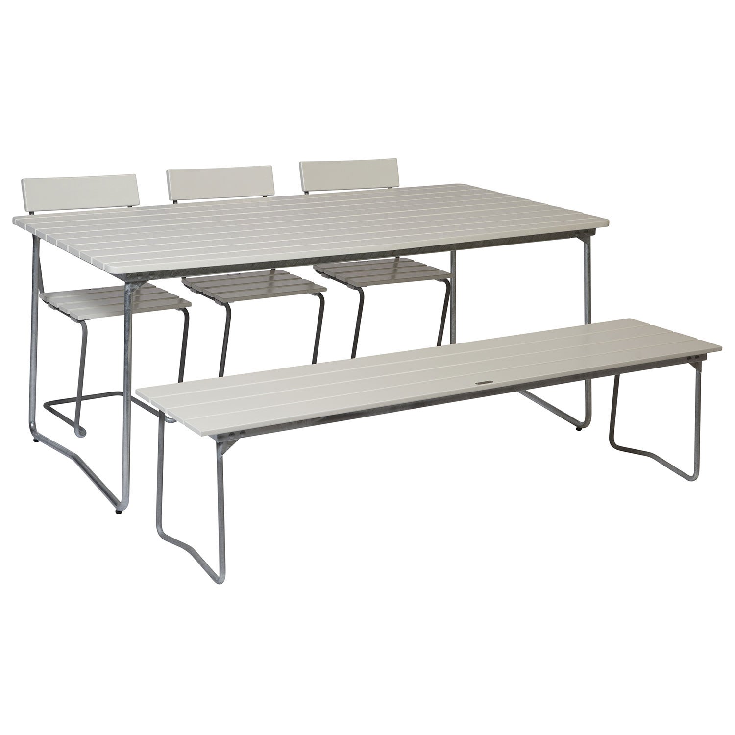 Bank 9 Eiche weiß lackiert