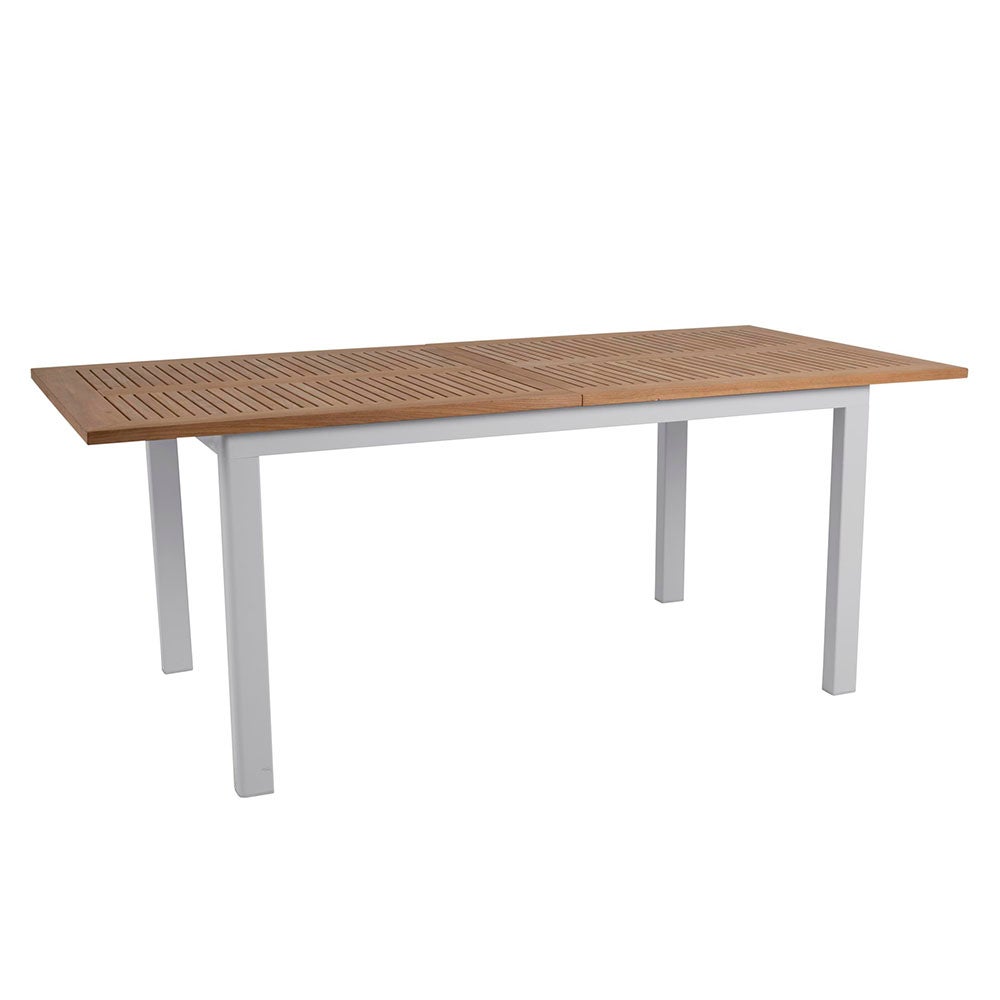 Lyon Esstisch 92x194-252 cm Light Grey/Teak