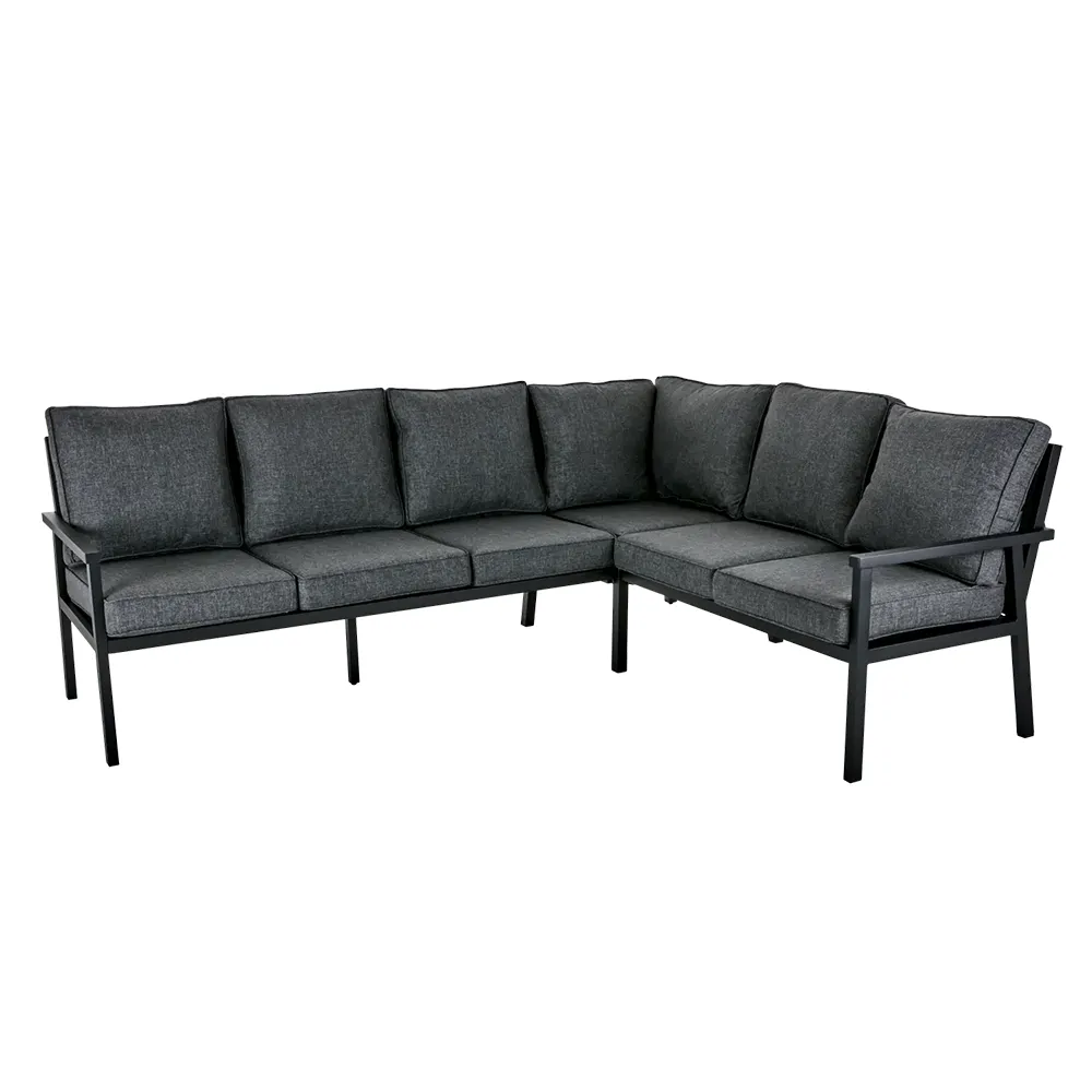 Rana Ecksofa hoch 252x195 cm schwarz