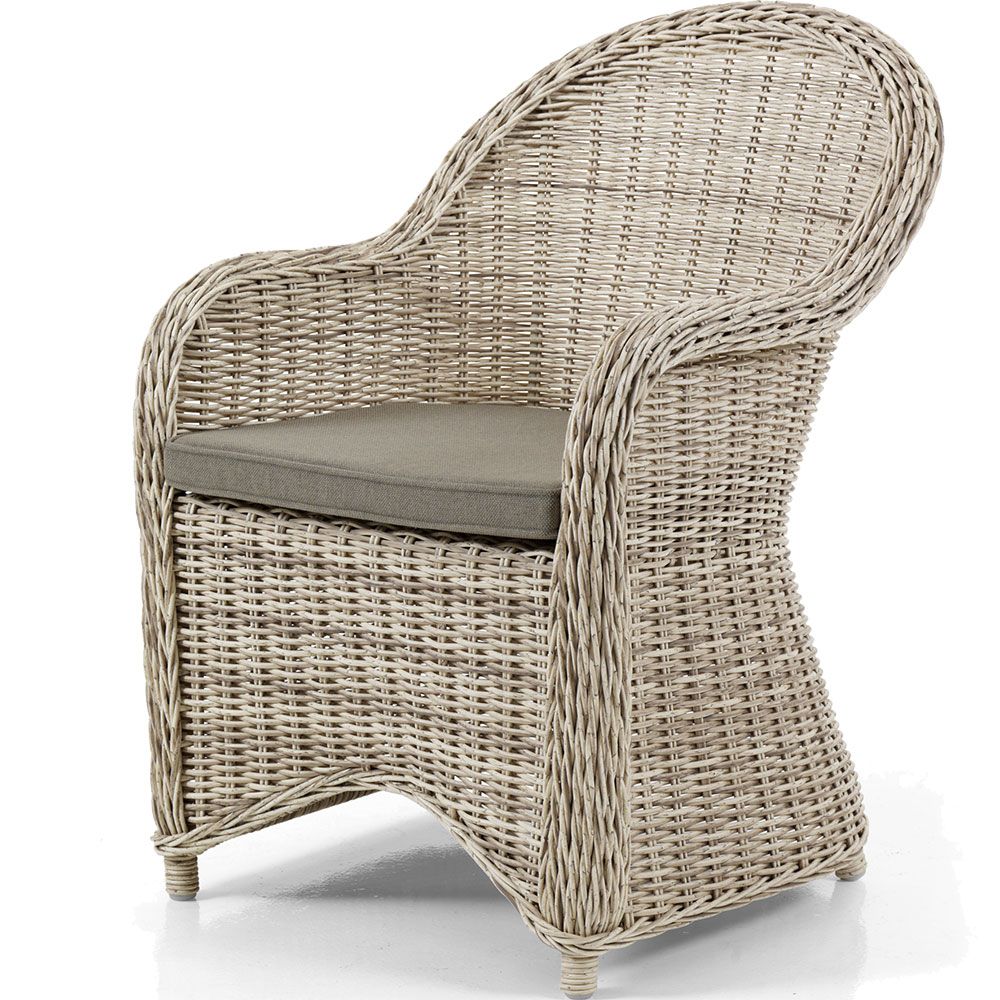 Paulina Sessel beige Kunststoff-Rattan