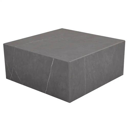 Zten Couchtisch 80x80 in grauer Marmoroptik