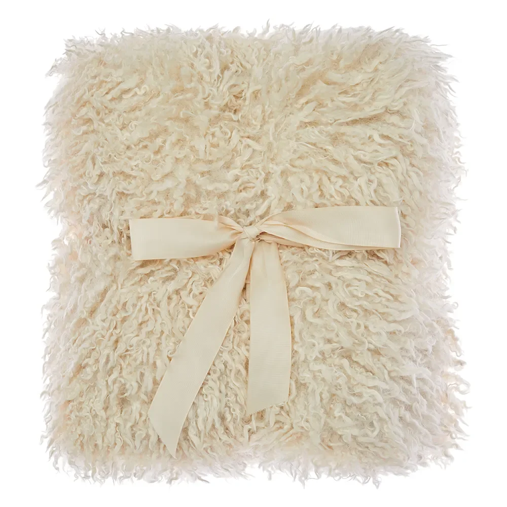 Wooly Decke Beige