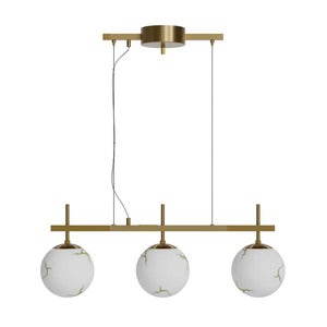  Bellagio Deckenleuchte L82cm Messing/Weiß