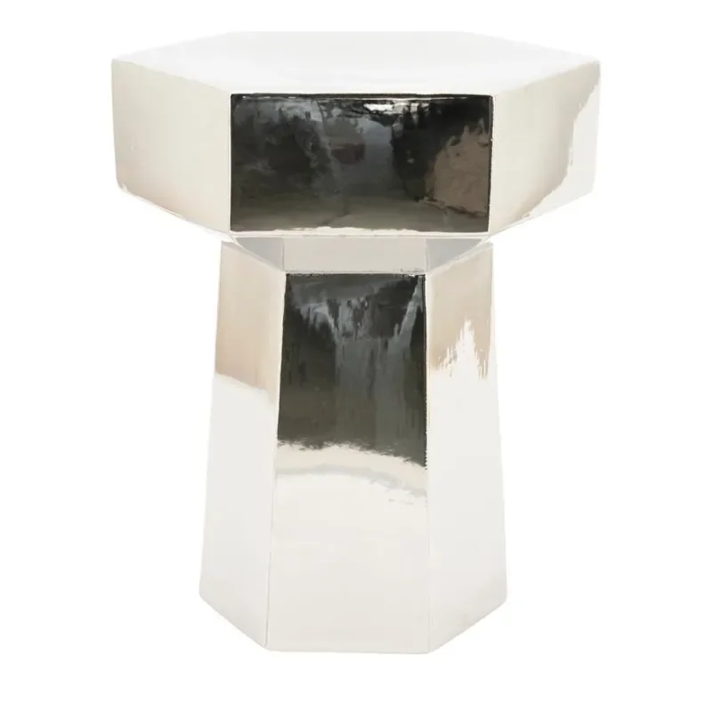 Axis Beistelltisch 36x31,3x43 cm Steingut Silber
