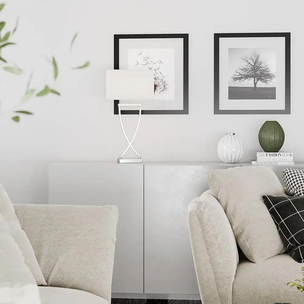 Omega Tischleuchte 69 cm Chrom