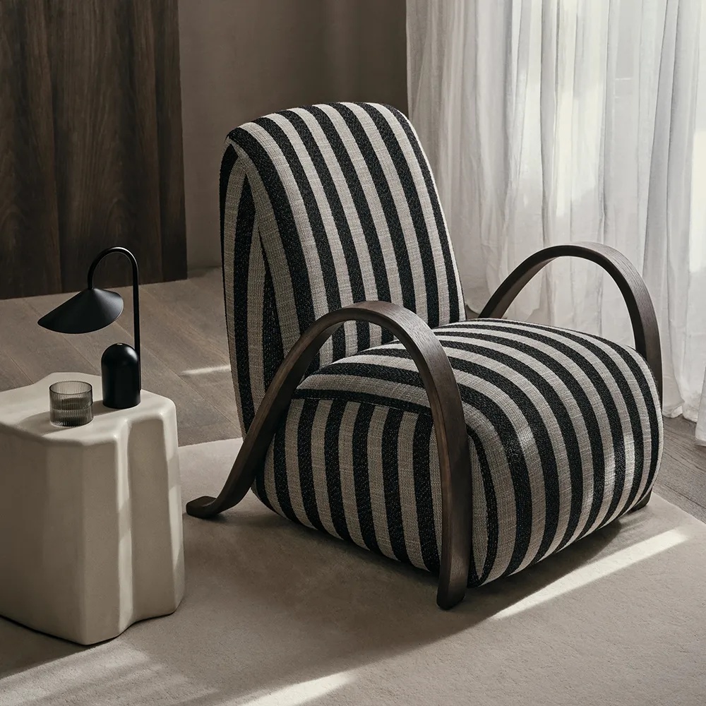 Buur Sessel Louisiana - Dark Stained/Sand Bl