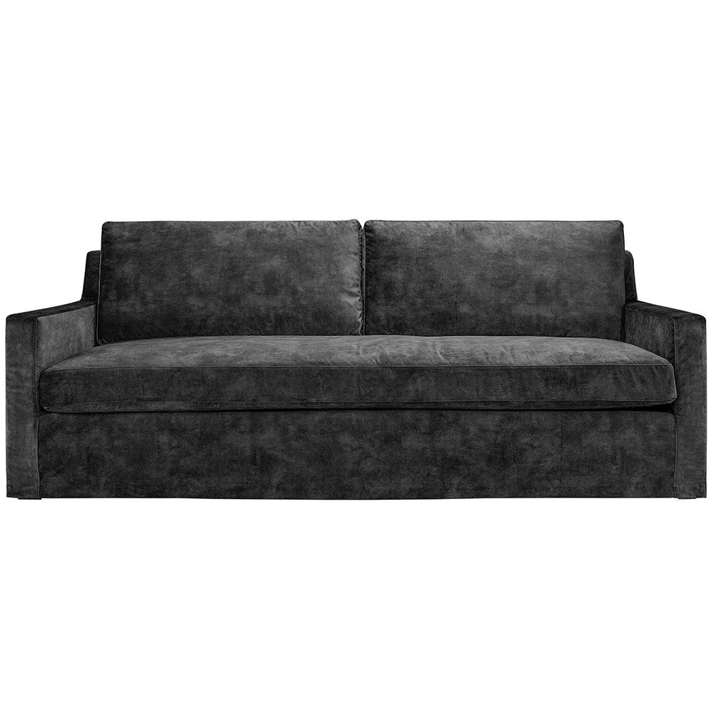 Guilford 3-Sitzer Sofa Samt Dunkelgrau