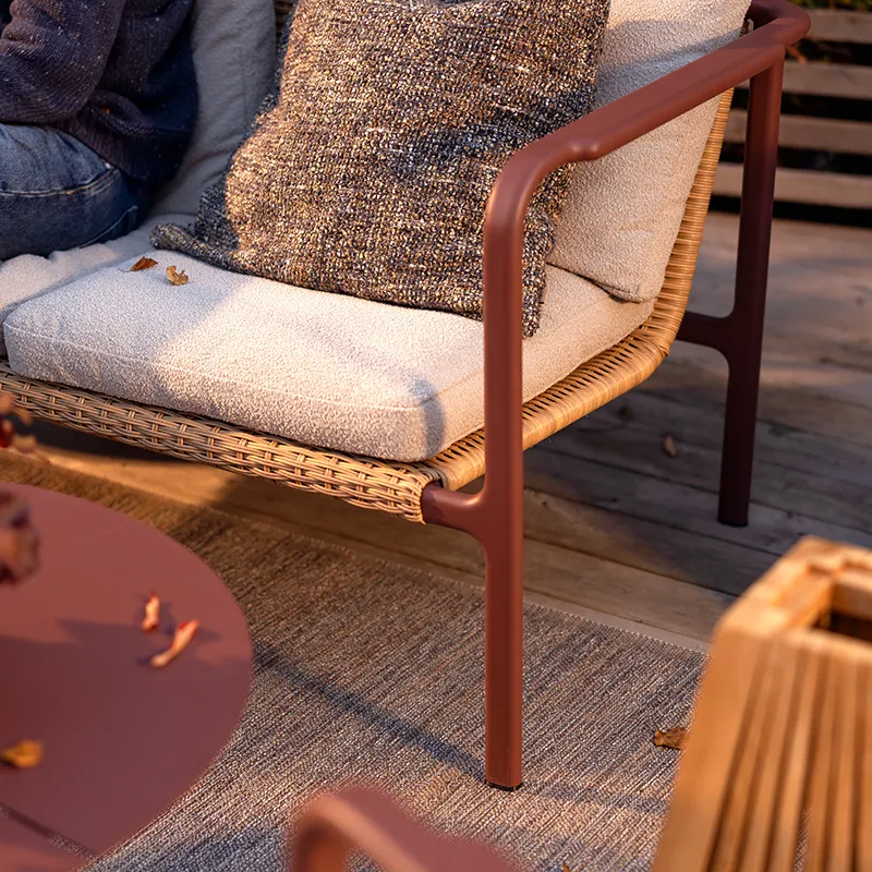 Motty sessel Zin Red / Teddy Beige