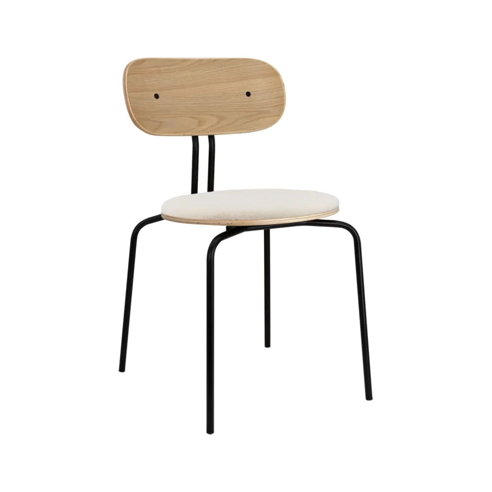 Curious Esszimmerstuhl Eiche/Schwarzes Teddy White