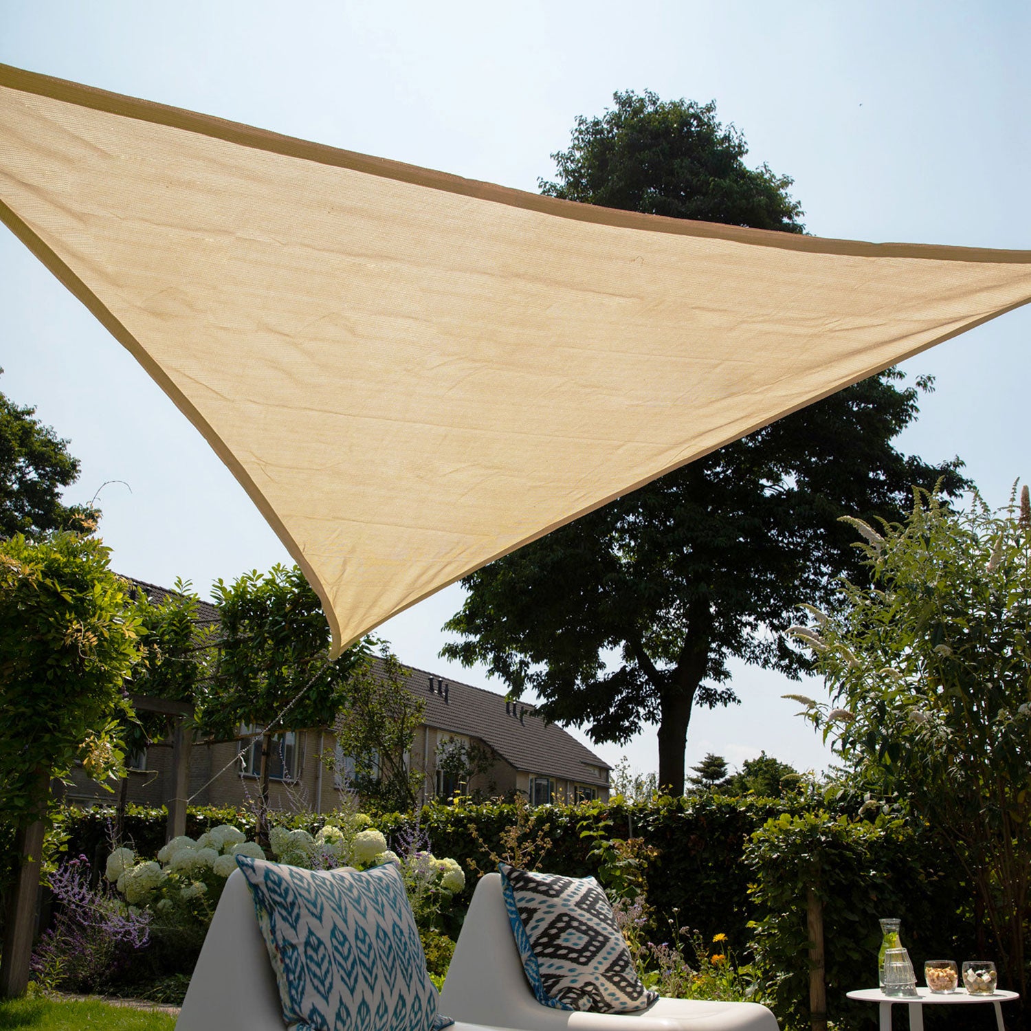 Coolfit Sonnensegel dreieckig 90° 500x710cm gebrochen weiß