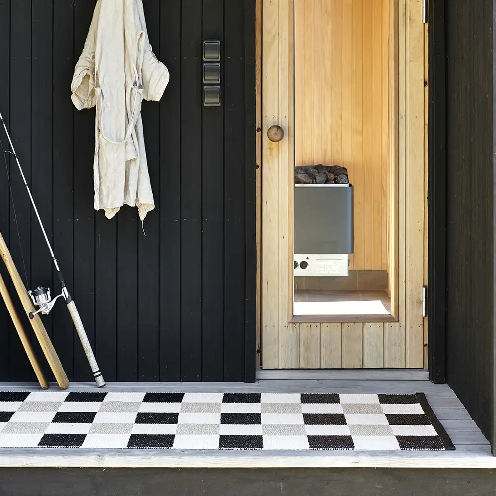 Pix Teppich 70x160 cm Black/Vanilla/Beige