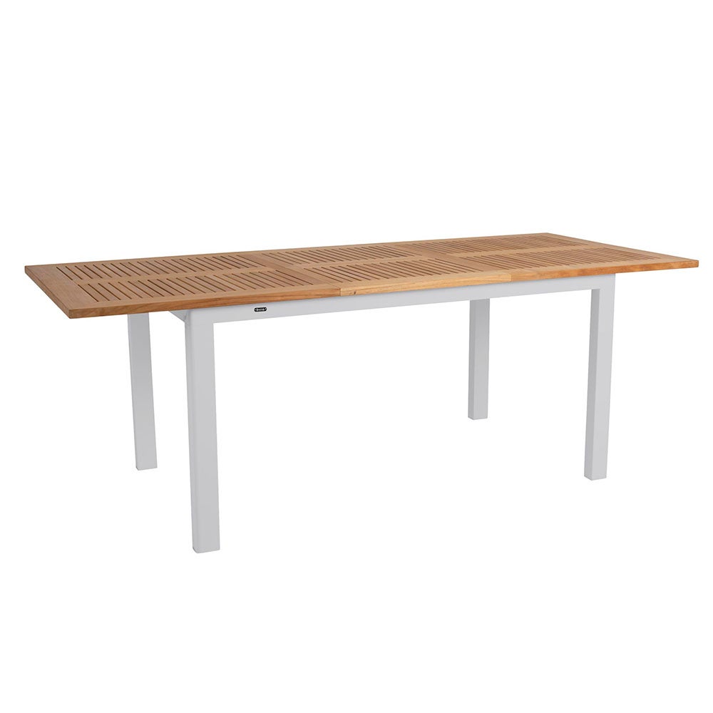 Lyon Esstisch 95x152-210cm - Hellgrau/Teak