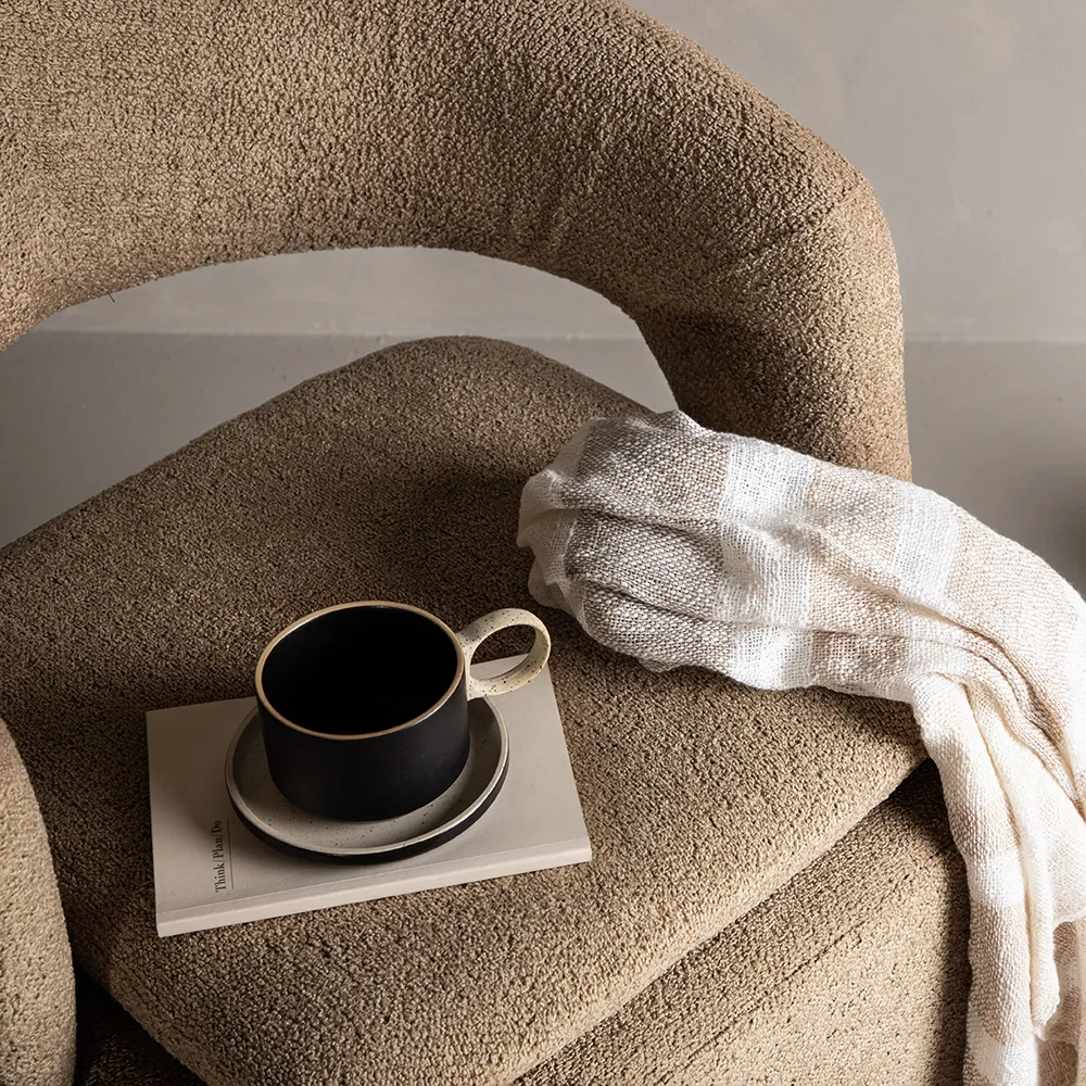 Laurel Sessel Braun Boucle