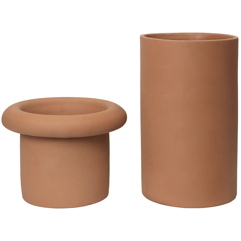 Rollo Übertopf H46 cm Terracotta