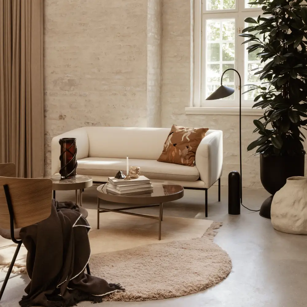 Getufteter Teppich View 180x180 cm - Beige