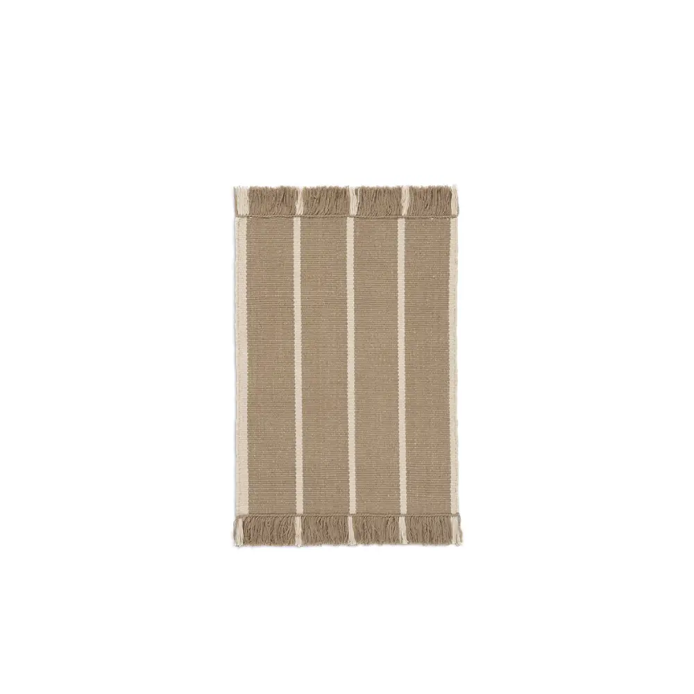 Calm Kelim Teppich 50x70 cm - Dark Sand/Off-white