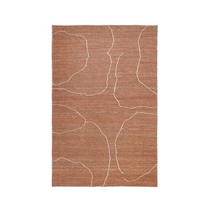 Handgewebter Teppich aus Jute Gesso Terracotta 200x300 cm