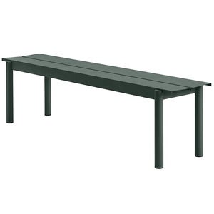 Linear Steel Bank 170x34 cm Dark Green 