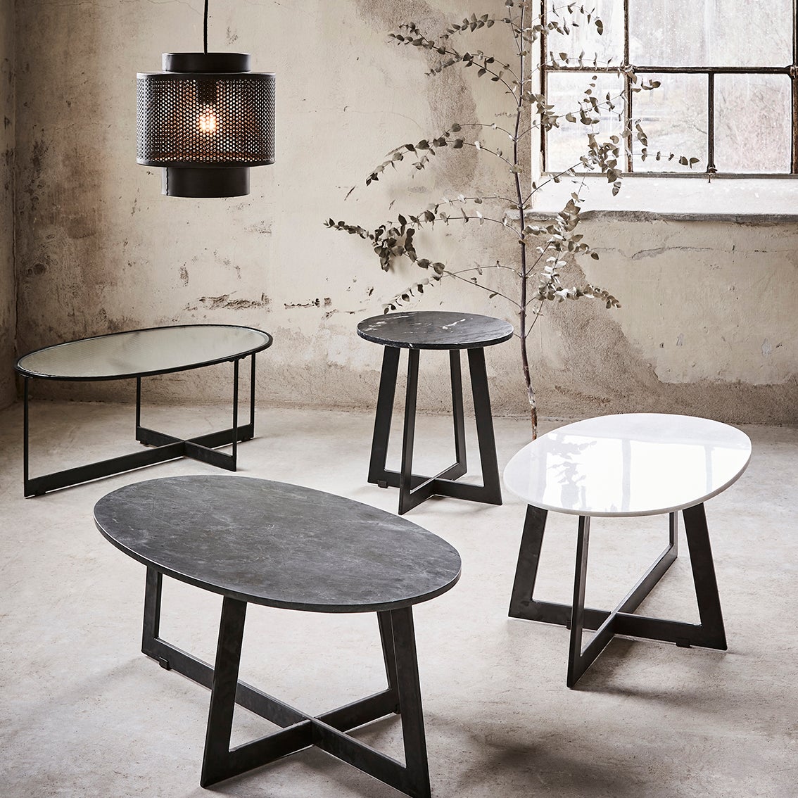 MILAN Tisch schwarz/Glas