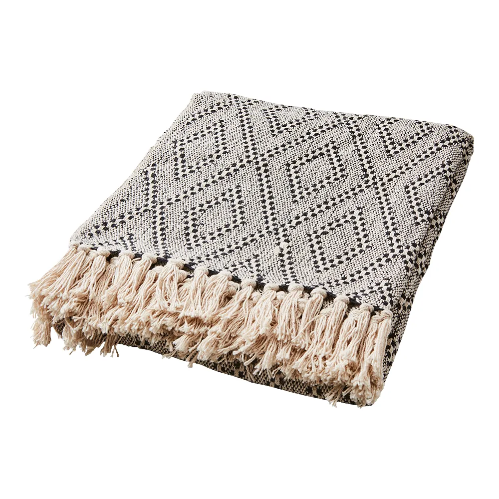  ANNA Decke beige/schwarz