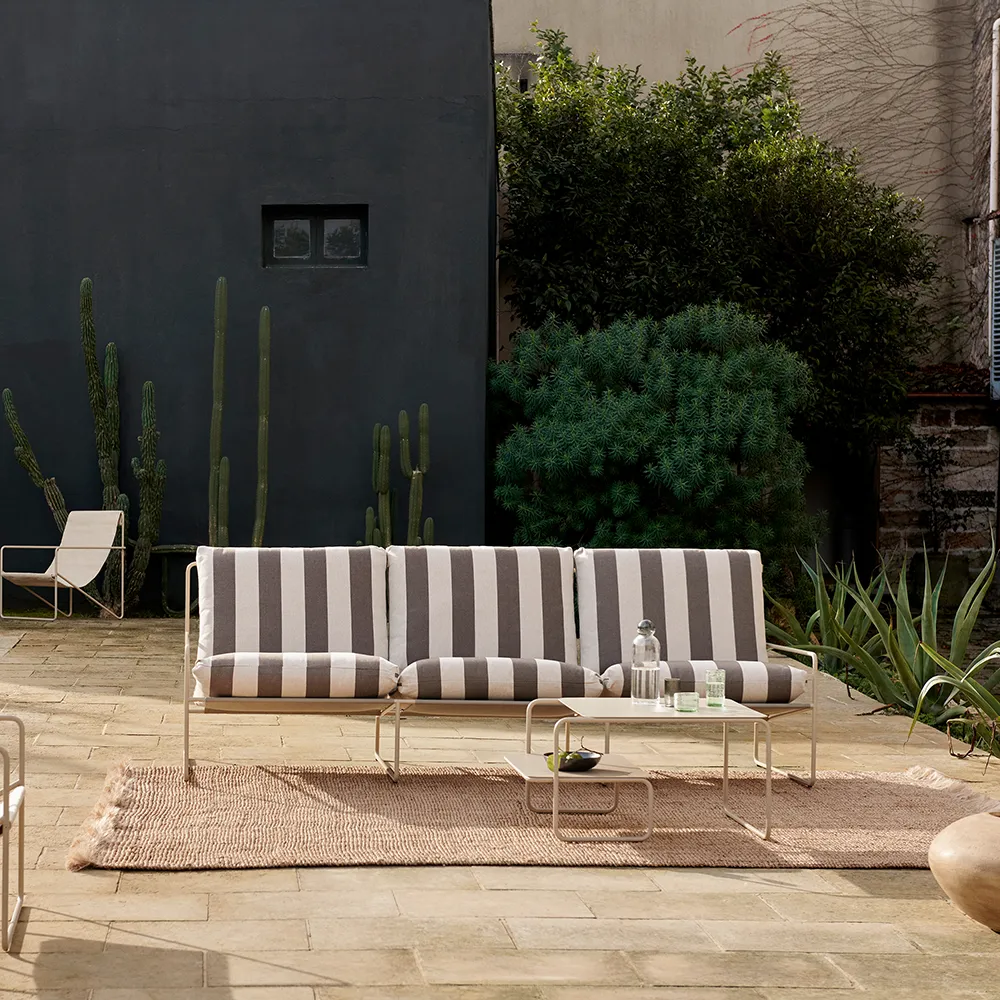 Desert 3-Sitzer Sofa Stripe Cashmere/Chocolate