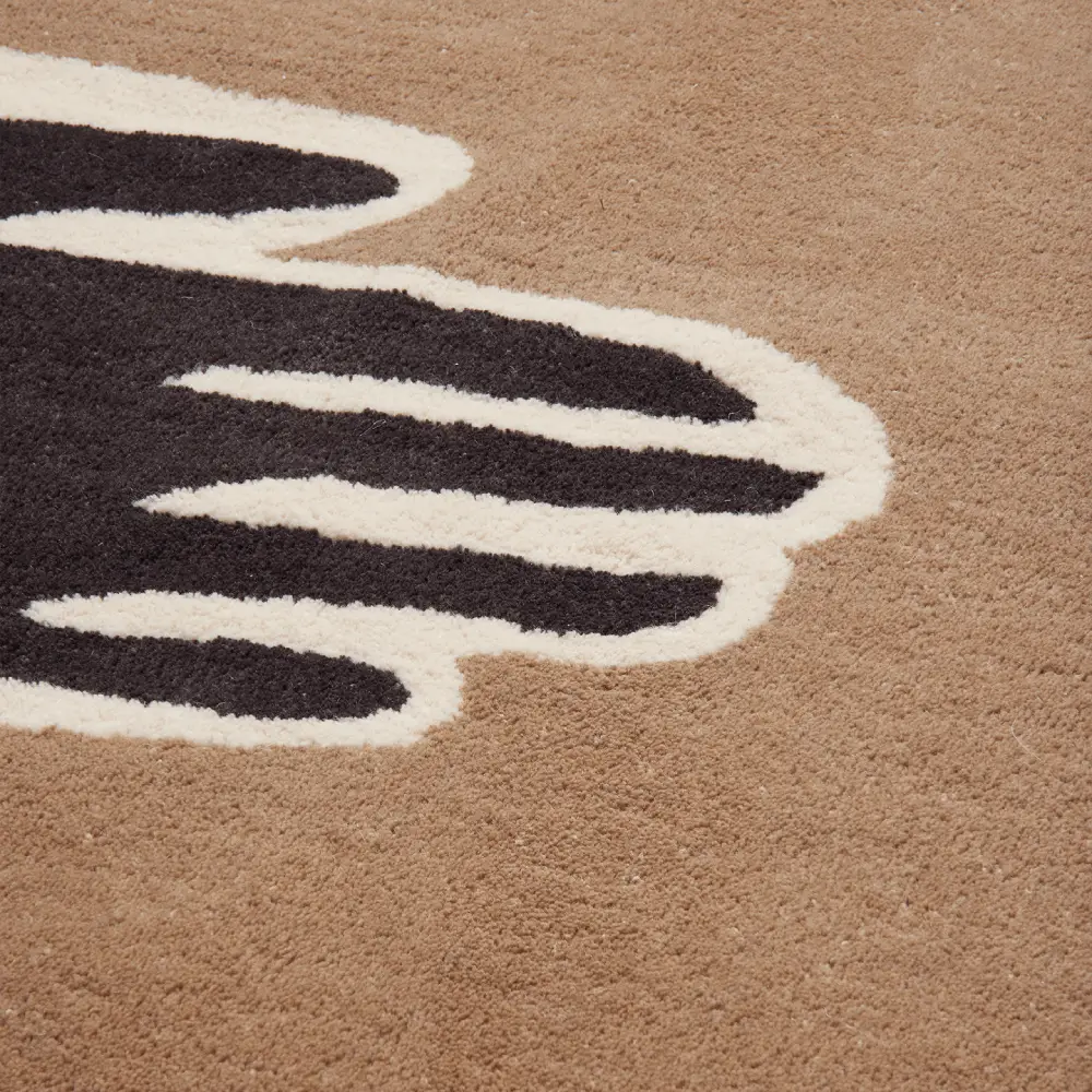 Pose Getufteter Teppich 140x200 cm - Dunkler Kaffee/Offwhite