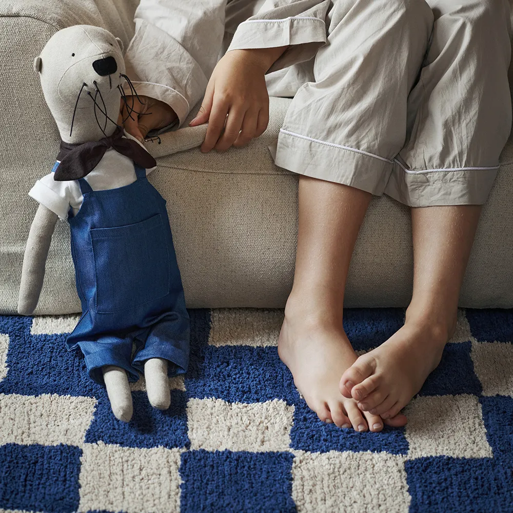 Waschbarer Teppich Mara Deep Blue