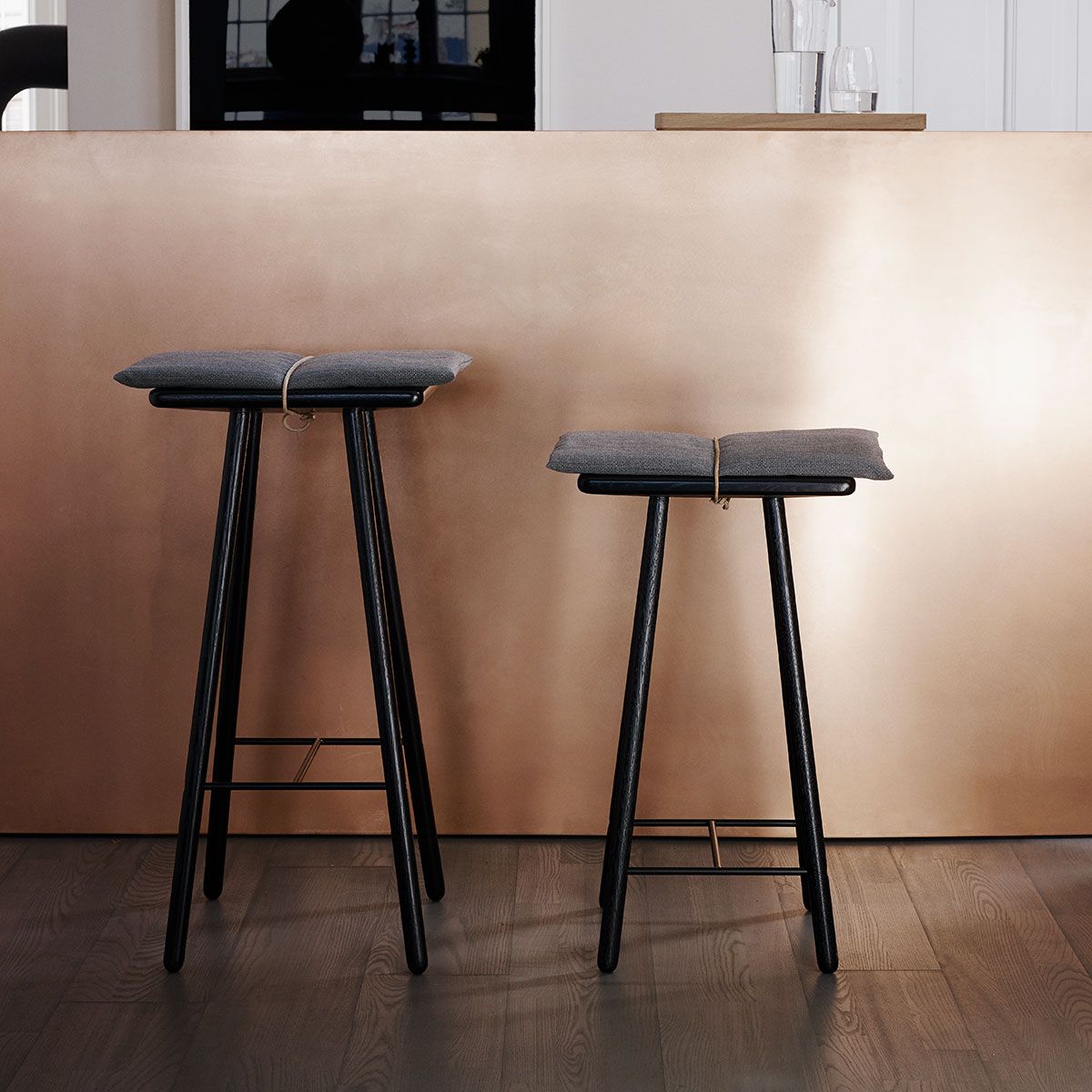 Georg Barhocker Niedrig Schwarz Eiche