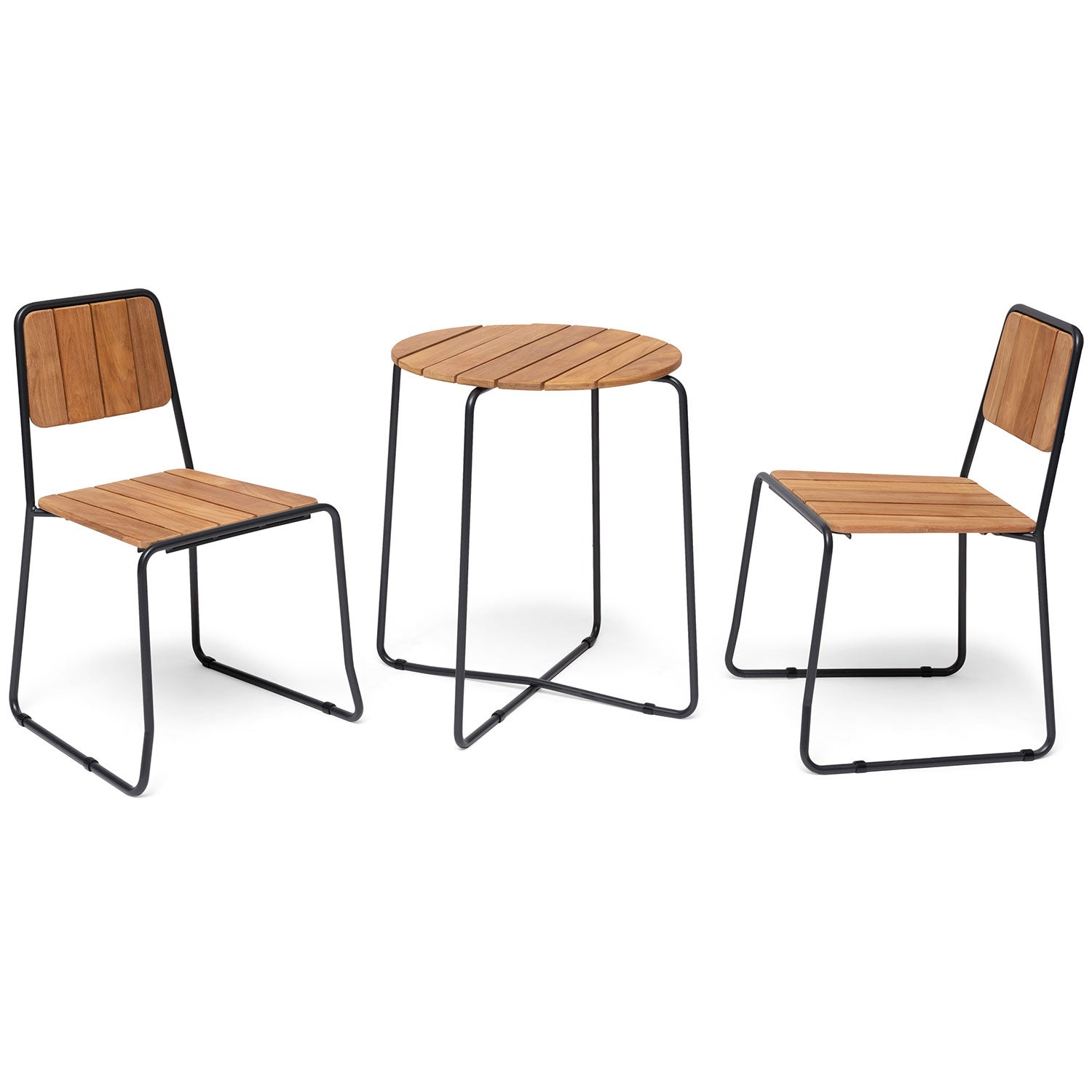 Oasis Stuhl Teak 2er-Pack braun Teak 