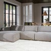 Willard Sofa 4-Sitzer mit Chaiselongue links Stoff Brenda beige