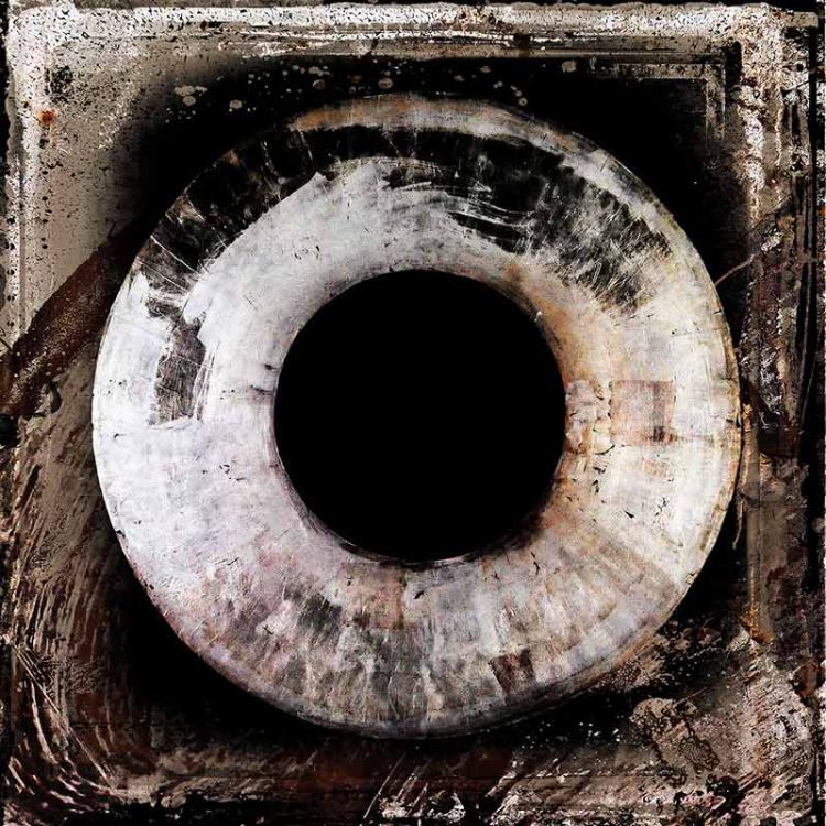 Wanddekoration Kreis Erde Farbe 100X100 cm