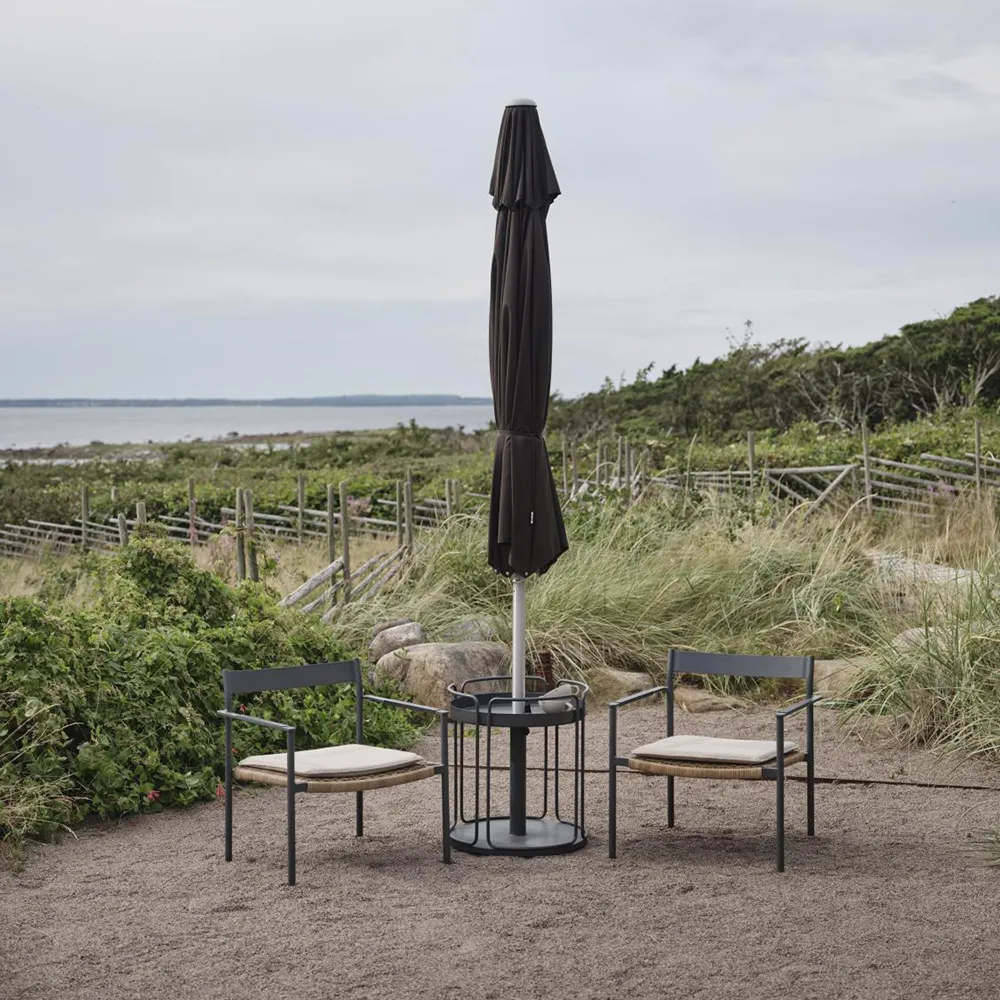 ABRIOLA - Sonnenschirm Ø330 cm-schwarz